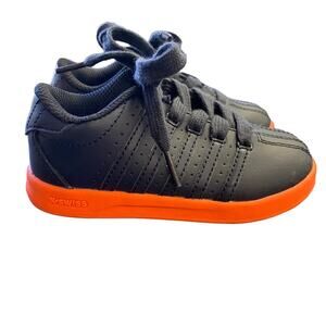 K Swiss Classic Leather Sneakers Navy Orange Toddler Size 7